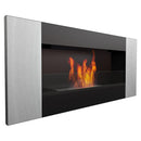 Camino a Bioetanolo da Parete 90x40 cm Flig Huston 2 Verty Con Vetro