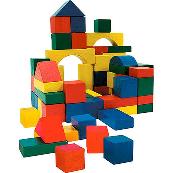 Playset Costruzioni in Legno 50 Mattoncini Giocattolo Bambini Gioco Educativo prezzo