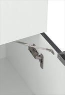 Armadio Angolare con Scrivania a Scomparsa 56x56x35x140h cm Dalia Bianco/Report Grigio  