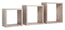 Set 3 Mensole da Parete Cubo in Fibra di Legno Incubo Rovere Sagerau