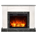 Camino Elettrico da Pavimento 85x110x27 cm Effetto Fiamma 1500W Madeira lux & Lorance Ivory/dark gray