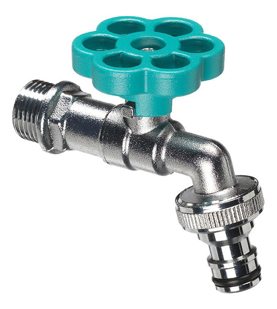 Rubinetto a Sfera per Fontana da Giardino con Fiore Colorato Belfer RUB/029 Turchese prezzo