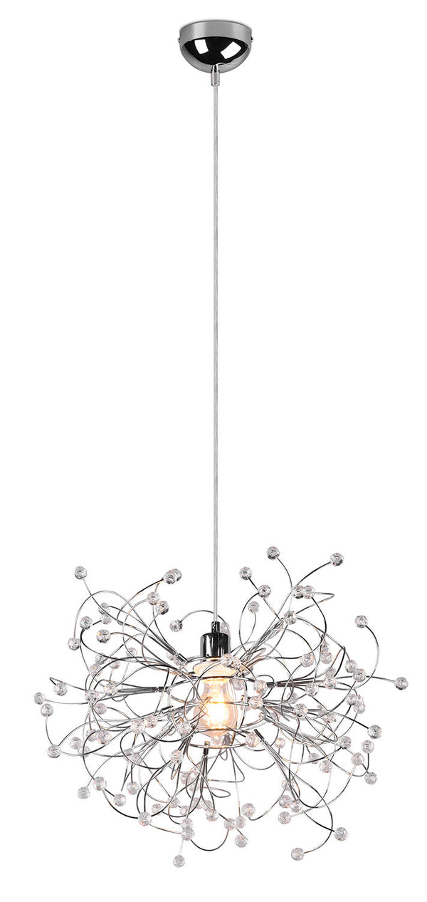 Lampada a Sospensione da Interno Attacco E27 in Metallo Cromo sconto