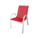 Poltroncina per Bambini in Ferro e Textilene Taddei Stack Baby Rossa