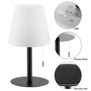 Lampada da Tavolo Ø16,5x30 cm con Luce RGB Senza Fili Ricaricabile Portatile per Interni ed Esterni Bianco e Nero