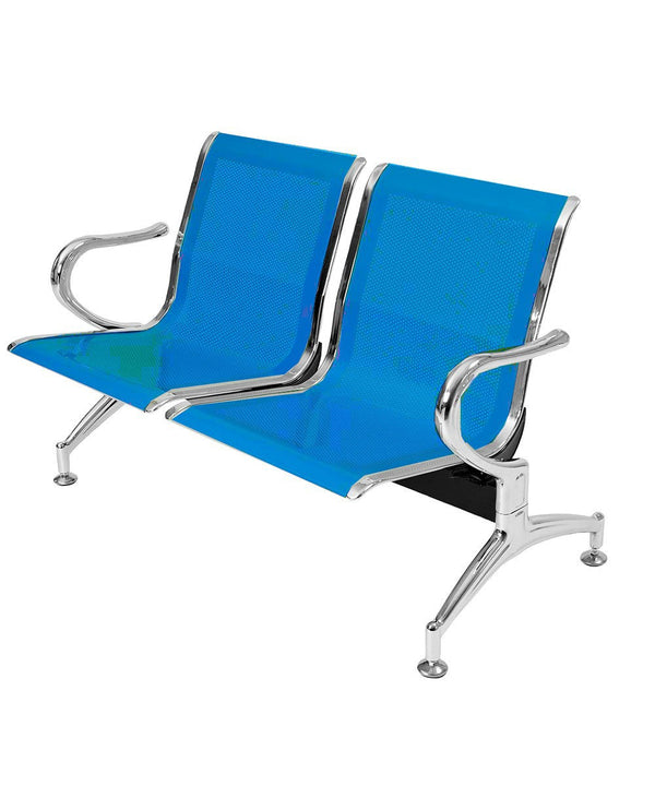 Wartezimmerbank 2 Sitze aus blauem Stahl prezzo