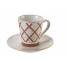 Set 4 Tazzine da Caffè con Piattino Ø6,5x6 cm in Gres VdE Tivoli 1996 Geometry