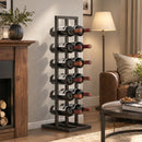 Cantinetta Vini Portabottiglie da Terra 31x23x84,5 cm Capienza per 12 Bottiglie in Metallo Nero      