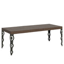 Tavolo Allungabile 180-440x90x77 cm Karamay Premium Noce Telaio Antracite 