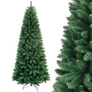 Albero di Natale Slim Pino dei Sogni Ø69x180 cm 625 Rami con Base a Croce in Metallo e PVC Verde      