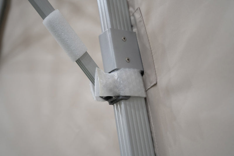 Ombrellone da Giardino Decentrato 3x3m in Alluminio Alba Grigio