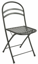 Set Tavolo Tondo e 4 Sedie da Giardino in Acciaio RD Italia Flipper Antracite