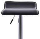 Sgabello con Alzata a Gas e Seduta Girevole in Similpelle Vandi Nero