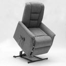 Poltrona Alzapersona Elettrica 1 Motore 80x86x107 cm in Tessuto Grigio