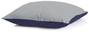 Guanciale in Piuma D'Oca con Federa Duoubleface Blu Scuro/Grigio Chiaro
