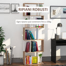 Libreria da Muro Moderna 5 Ripiani in Legno Bianco 60x24x1184.5 cm 