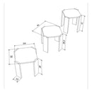 Tavolino da caffè impilabile 44,5x44,5x36 cm Nido Hansel rovere bianco