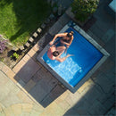 Piscina Spa Vasca Semi-Rigida 180x180x70 cm 6 Posti Riscaldamento Integrato Struttura in Schiuma NetSpa Celestia Grigio Screziato