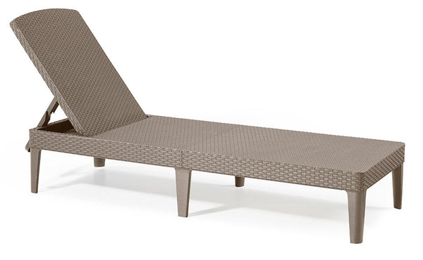 acquista Garten-Sonnenliege 187,5 x 58 x 29 cm aus Harz Keter Jaipur Cappuccino