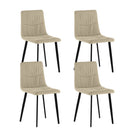 Set 4 Sedie Ariel 46x55x87,5 cm in Tessuto Easy-Clean Beige       