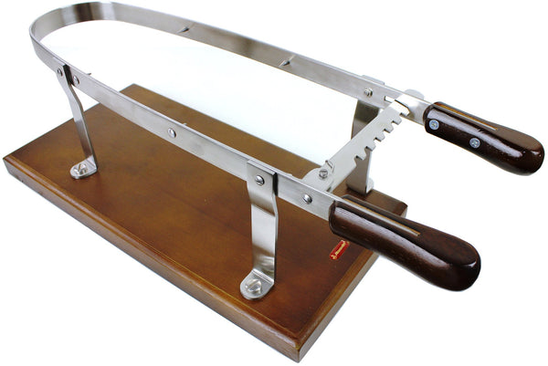 acquista Edelstahl-Schinkenhalter mit Alexander-Holzsockel