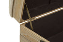 Set 2 Pouf Contenitore Tirana Coppia 102x43,5x49,5 - 82x36x37 cm in Legno e Ferro 