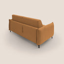 Divano Letto 3 Posti 215x95x96 cm in Tessuto Arancio