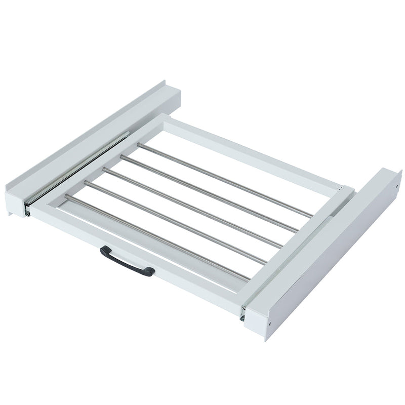 Kit di Congiunzione Supporto per Lavatrici e Asciugatrici con Ripiano Stendino Estraibile