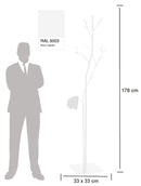 Appendiabiti da Terra 33x33x178 cm in Ferro Battuto Vasconi Platano Bianco