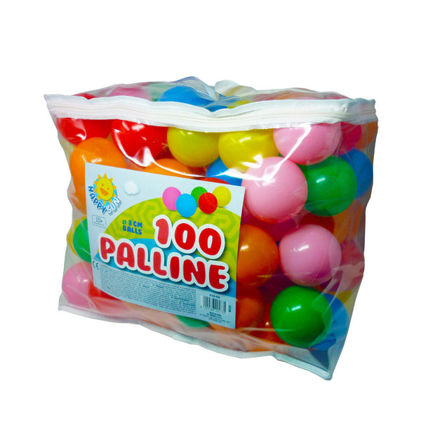 Sacca 100 Palline Ø 8 cm in Plastica Morbida Multicolore online
