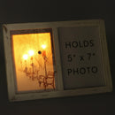 Portafoto legno bianco rettangolare cm 27x20x3