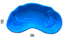 Laghetto Artificiale da Giardino 185x115x36 cm in Polietilene 270 Litri Azzurro