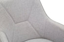Set 2 Sedie Vicenza 58x85,5x63 cm in Tessuto Grigio/Nero