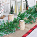 Ghirlanda di Natale Artificiale 2,9m Ramo di Albero Innevato in PVC