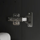 Armadietto a Specchio per Bagno 60x15x75 cm Struttura in MDF Nero   