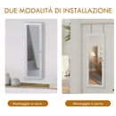 Armadio Portagioie a Specchio 35,5x9x100 cm  Bianco