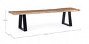 Panca 2 Posti 178x45x45h cm Artur 