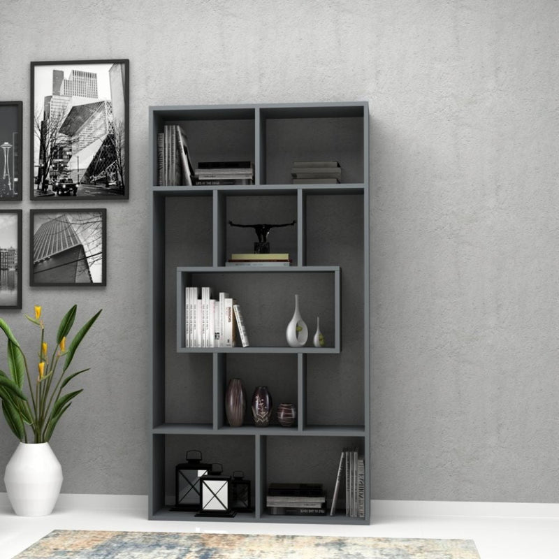 Libreria Face  90x30x170 cm grigio cemento
