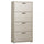Schuhschrank mit 4 Klapptüren 75,3 x 33 x 151,8 h cm aus zweischichtiger Spanplatte Ulme