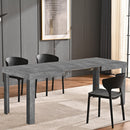 Tavolo da Pranzo Allungabile 120-200x80x76 cm in Legno Effetto Cemento      