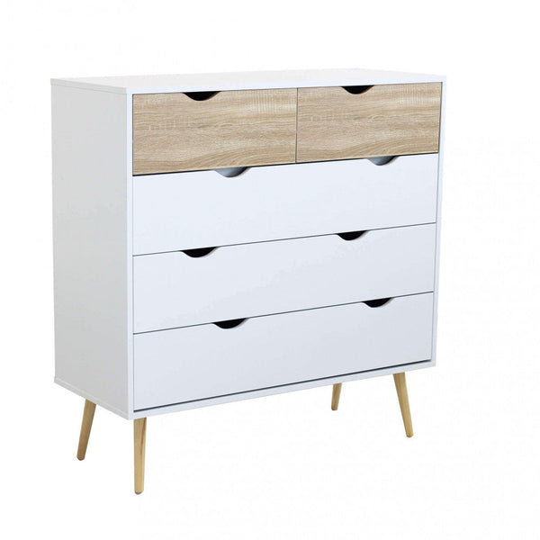 Schrank Wesley 99 x 39 x 101 h cm aus weißem Holz acquista