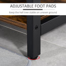 Appendiabiti Panchina per Ingresso con Scarpiera 100x40x184 cm in Metallo Nero e Marrone
