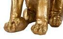 Statua Leone 67x80x36,5 cm in Poliresina Oro