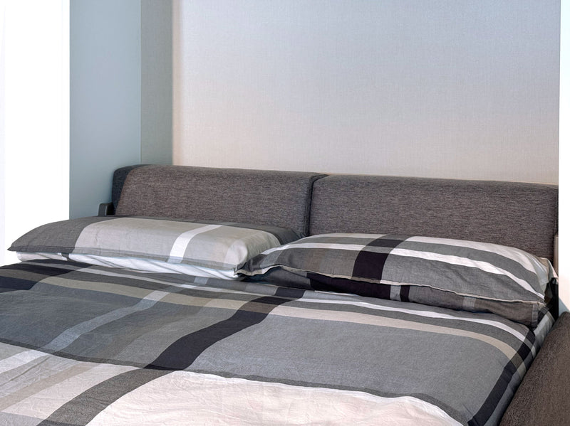 Letto Matrimoniale A Scomparsa 160 Versia Con Divano Argilla      