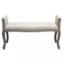 Panca Madelyn in Tessuto 113x48x 45/60 h cm in Legno Beige