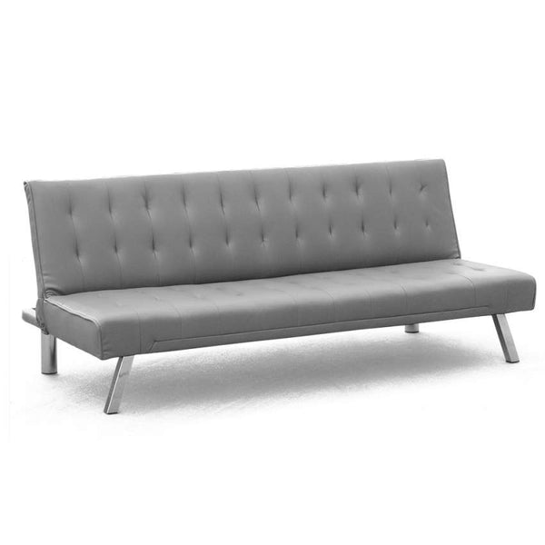 Schlafsofa 175 x 80 x 73 cm aus grauem Kunstleder acquista