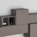 Parete Attrezzata Soggiorno 260 cm in MDF Tromen Light Mocha