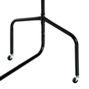 Stender Appendiabiti con Ruote 120x60x150 cm in Ferro  Nero