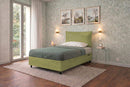 Letto Singolo Contenitore Imbottito Microfibra Tè Verde BoxMax Testata Soft Varie Misure