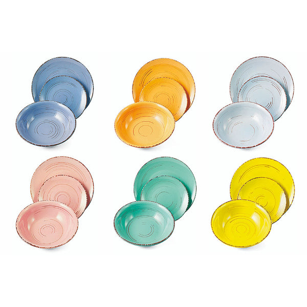 sconto Villa d'Este Geschirrservice aus Steinzeug 18-tlg. Cascina Light